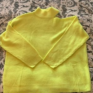 Yellow asymmetric sweater